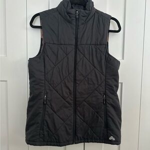 Ladies Black Quilted Eastern Mountain Packable Sports Vest M